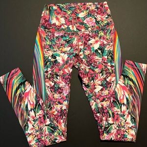 Lulu lemon high rise wunder under. Size 4. Rainbow and floral print.